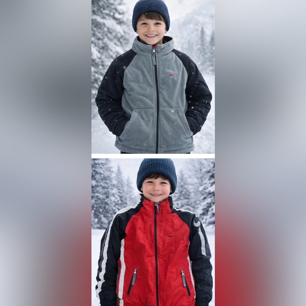 Nike boy youth reversible heavy jacket coat  Sz small 8